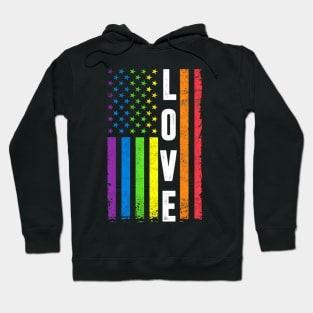 Gay Pride Men Women Lgbt Rainbow Flag Gay Love Hoodie